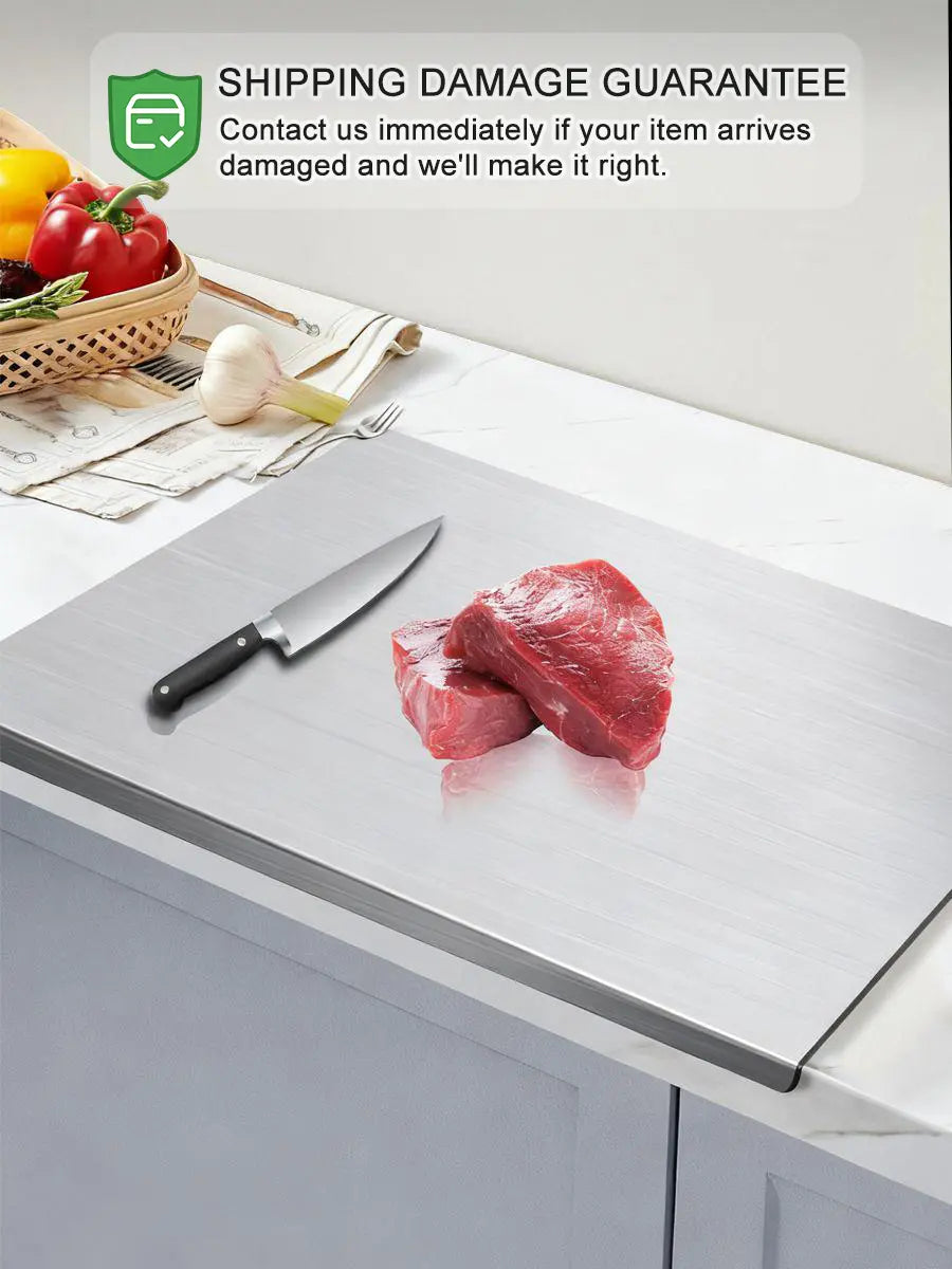 Stainless Steel Chopping Board, Non-Slip Kitchen Chopping Board, Kitchen Cutting Board, Kitchen Accessories, Household Kitchen Gadgets
