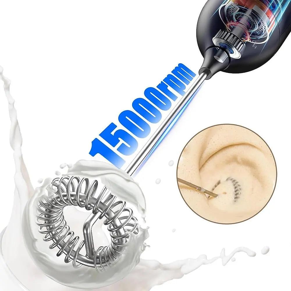 Handheld Electric Milk Frother, Type-C Rechargeable Coffee Milk Frother, Household Kitchen Appliances