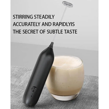 Handheld Electric Milk Frother, Type-C Rechargeable Coffee Milk Frother, Household Kitchen Appliances